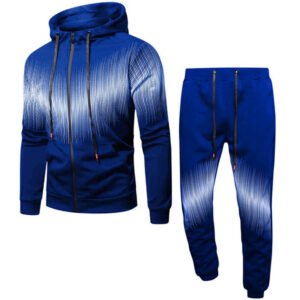Men’s Sports Pant Jacket Sweatsuit Jogger Tracksuit 2 Pieces Sweatshirt Set
