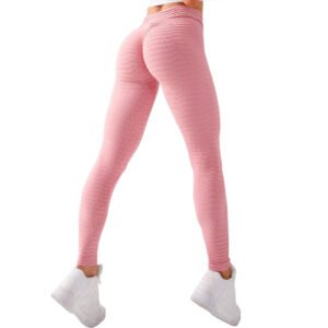 Custom Logo High Waist Ribbed Gym Sport yoga pants