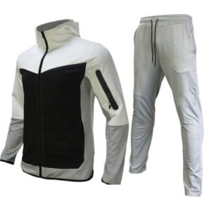 Mens Tracksuit 2 Piece Casual Pants hoodie Sweatsuit Hip Hop Sweatshirt Set