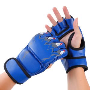Leather Synthetic Custom High Quality Half Finger MMA Gloves